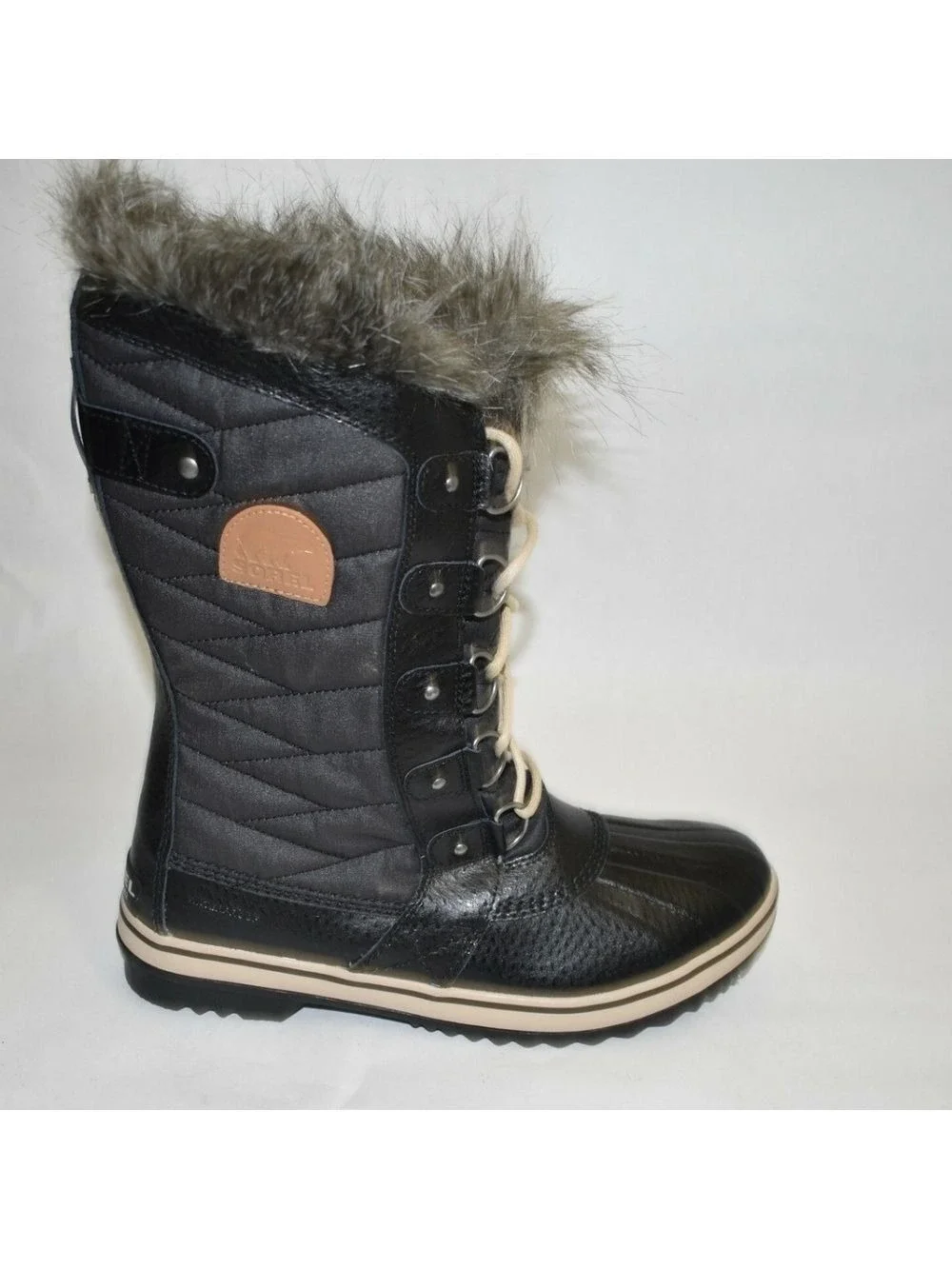 Sorel Tofino II Waterproof Boots Black Canvas & Leather | Women’s 7.5 | Like New